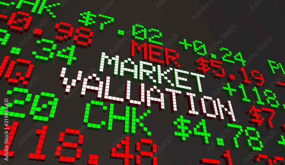 Market Valuation Company Worth Capitalization Ticker Prices 3d Animation