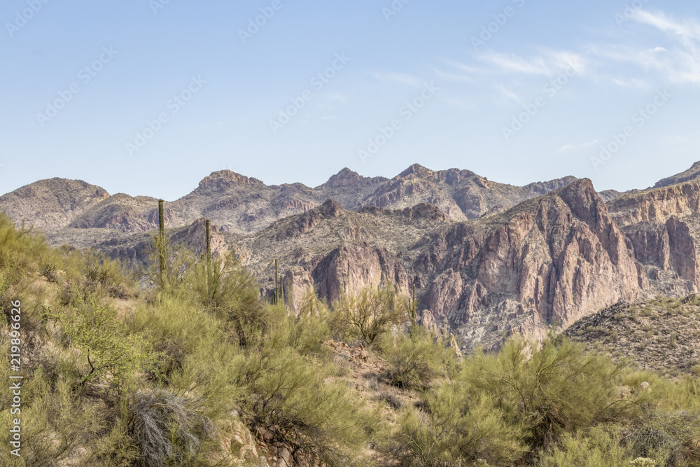 Mountain scene near Saguaro Lake, Arizona