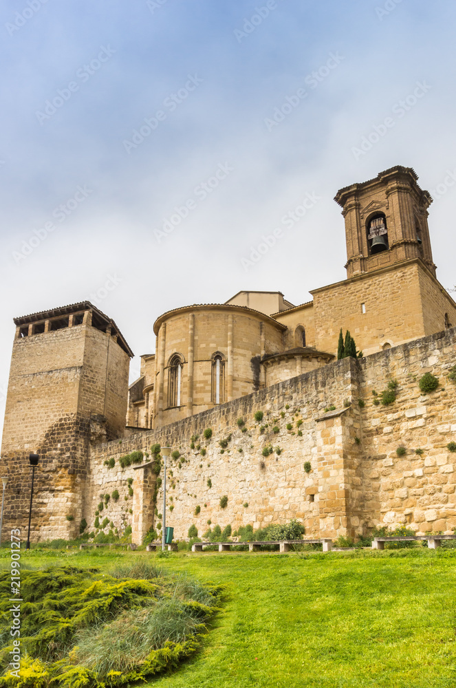San Miguel church and surrounding wall in Estella, Spain