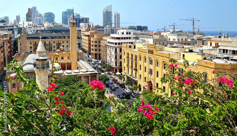 Obraz premium Latem śródmieście Bejrutu