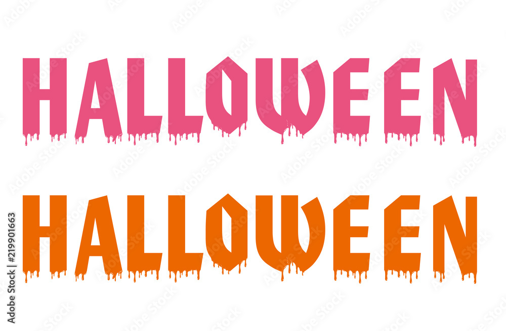 ハロウィーン用ロゴ 溶けたハロウィンの文字 Halloween Stock ベクター Adobe Stock