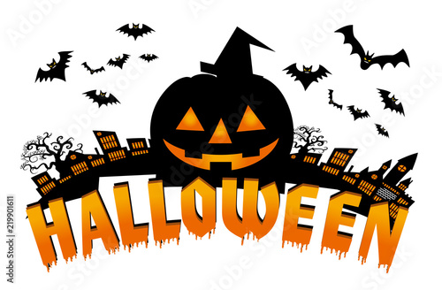 ハロウィーン用イラスト 街とコウモリとお化けカボチャのシルエット ハロウィン Halloween Stock ベクター Adobe Stock ハロウィーン用イラスト 街とコウモリとお化けカボチャのシルエット ハロウィン Halloween Stock ベクター Adobe Stock