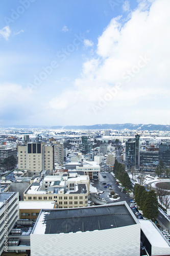 Wallpaper Mural 富山市役所展望塔からの風景（西方向） Torontodigital.ca