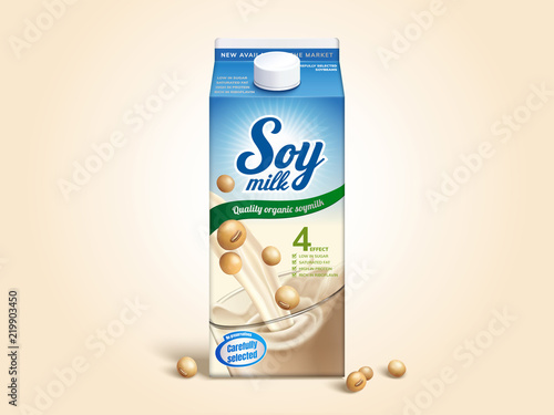 Soy milk carton package