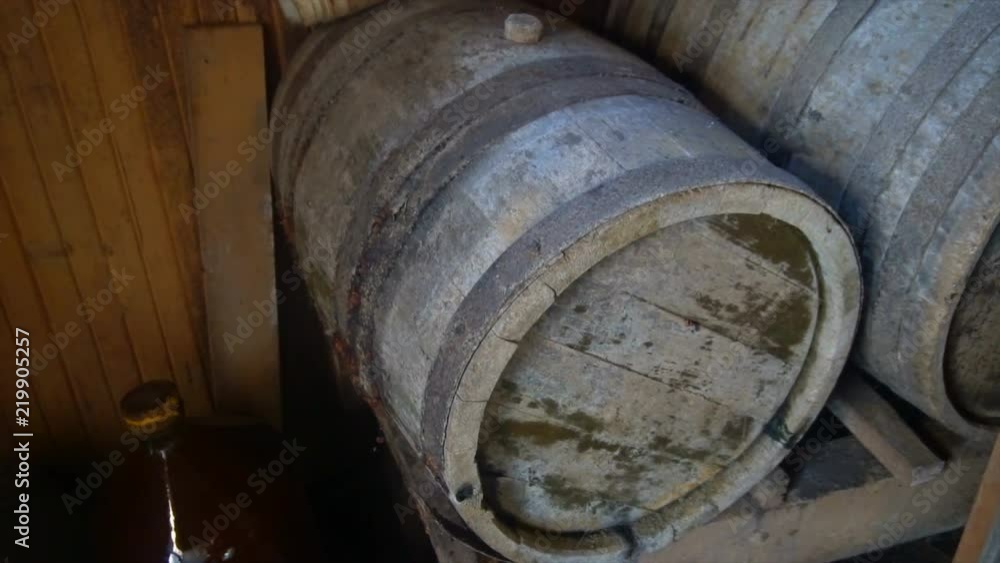 ancient barrels of wine stood for several decades. ancient barrels of wine stood for several decades.