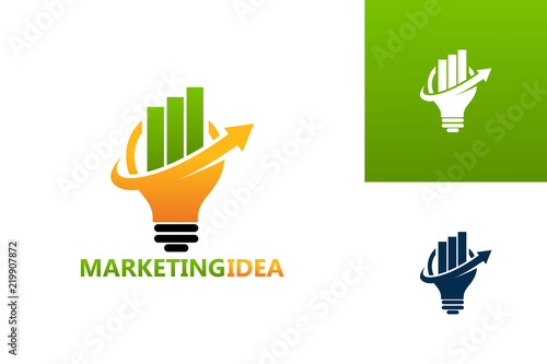 Marketing Idea Logo Template Design Vector, Emblem, Design Concept, Creative Symbol, Icon