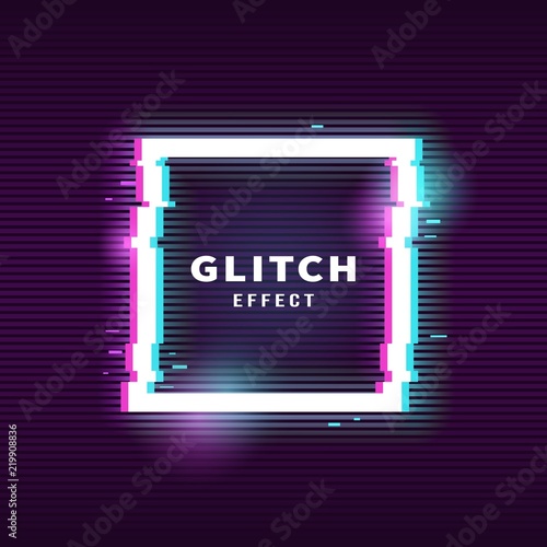 Glitch effect for frame