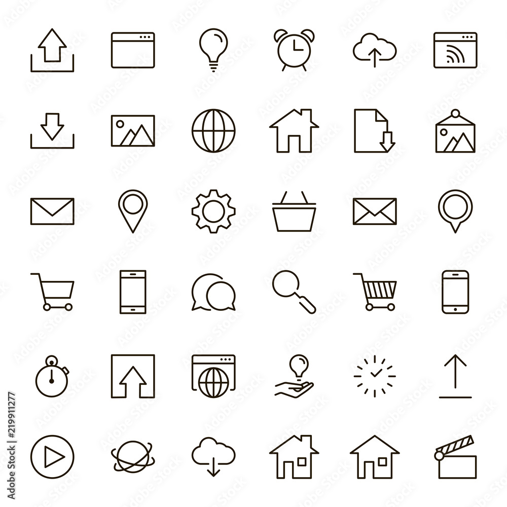 Flat line icon Flat line icon