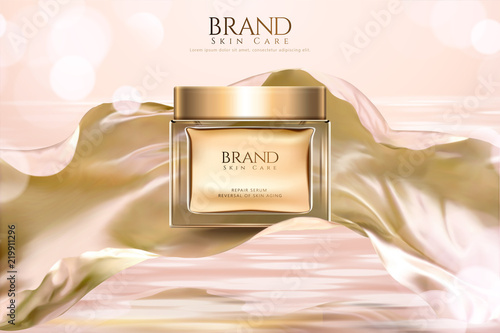 Cosmetic skincare product ads