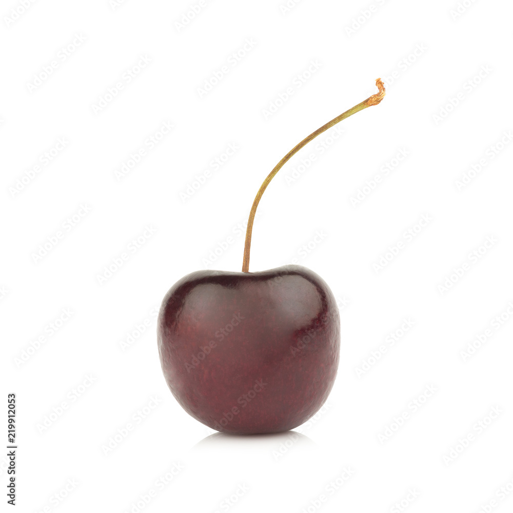 Fototapeta cherry. cherries black isolated on white background