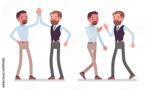 Men friendly greeting