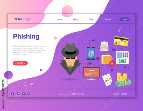 Phishing Cyber Crime Concept