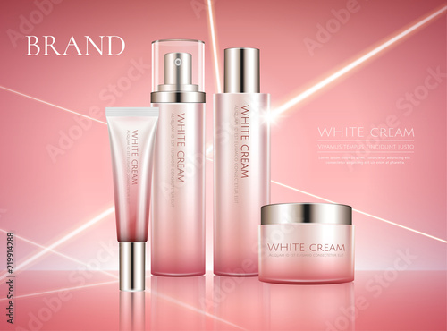 White cream product set