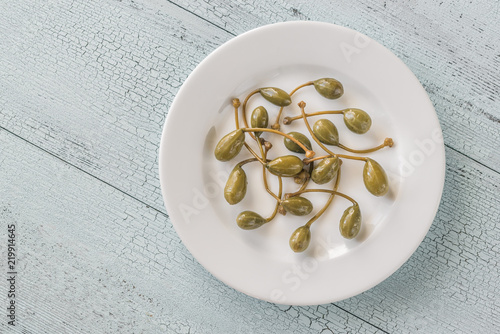 Capers on the plate