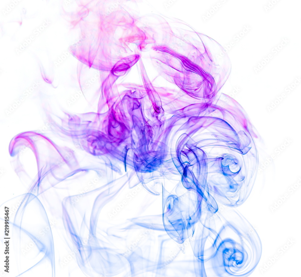 Colored smoke on white background Colored smoke on white background