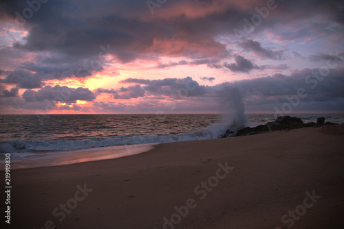Beach sunset in Sumbe, Angola