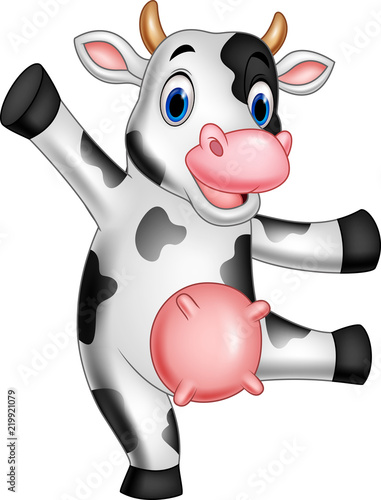 Cartoon happy cow