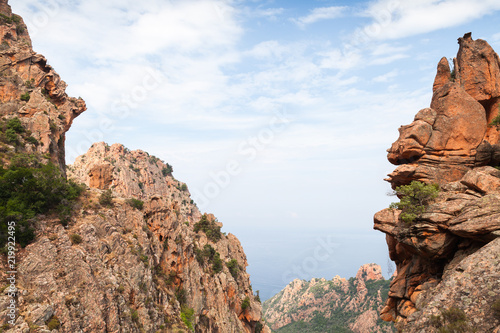 Landscape of Calanques de Piana. Corsica