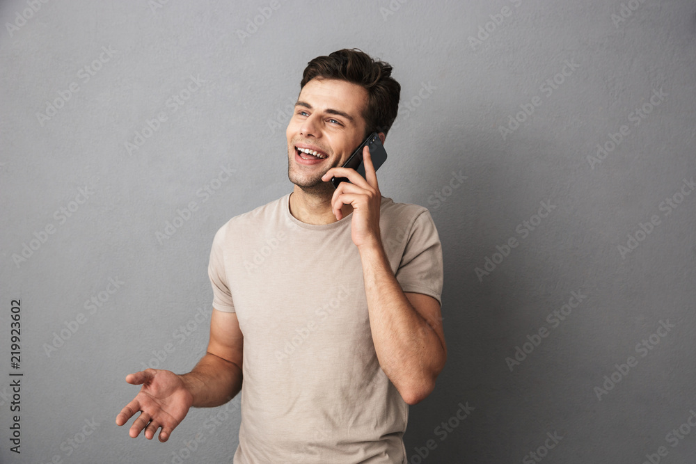Portrait of a happy young man in t-shirt Portrait of a happy young man in t-shirt
