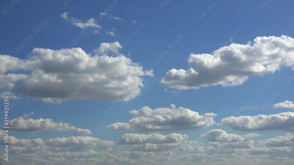 Floating white clouds on blue sky. Timelapse Floating white clouds on blue sky. Timelapse