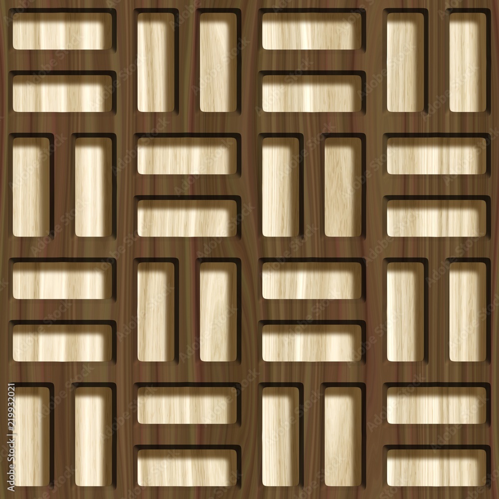 Wooden lattice on wood background. Seamless pattern. Wooden lattice on wood background. Seamless pattern.