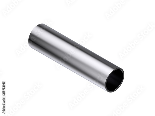 Metal pipe. Isolated on white background. 3D rendering illustration.