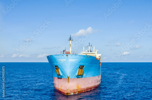 The oil tanker in the high sea
