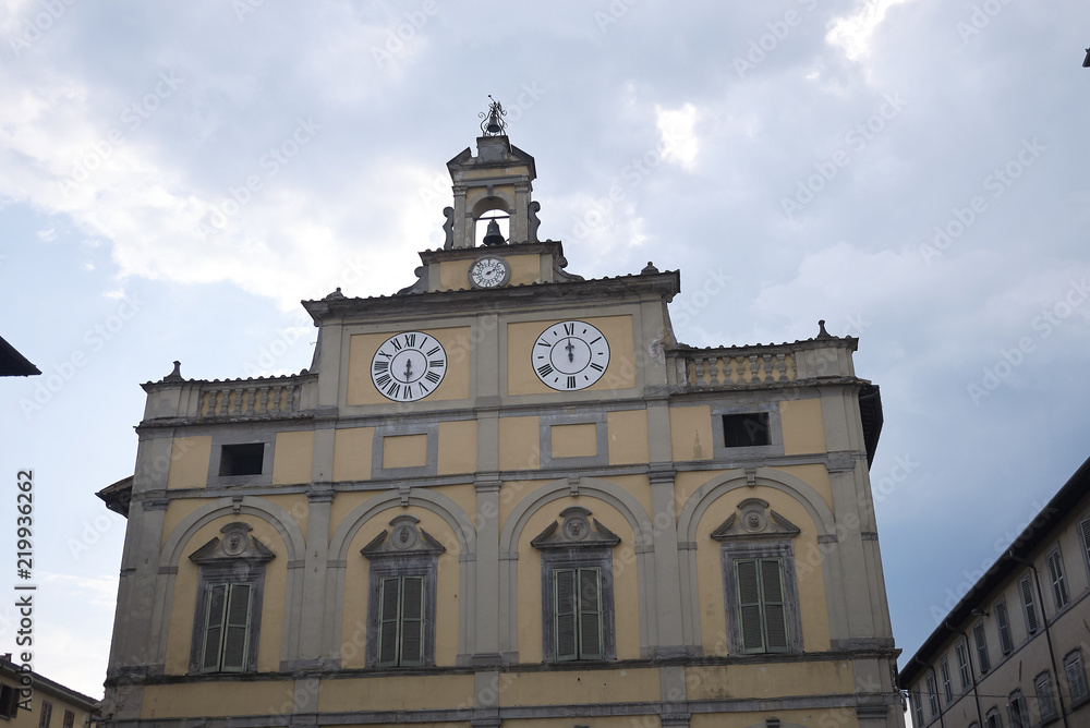 Citta di Castello, Italy - August 23, 2018 : View of Palazzo del Podesta