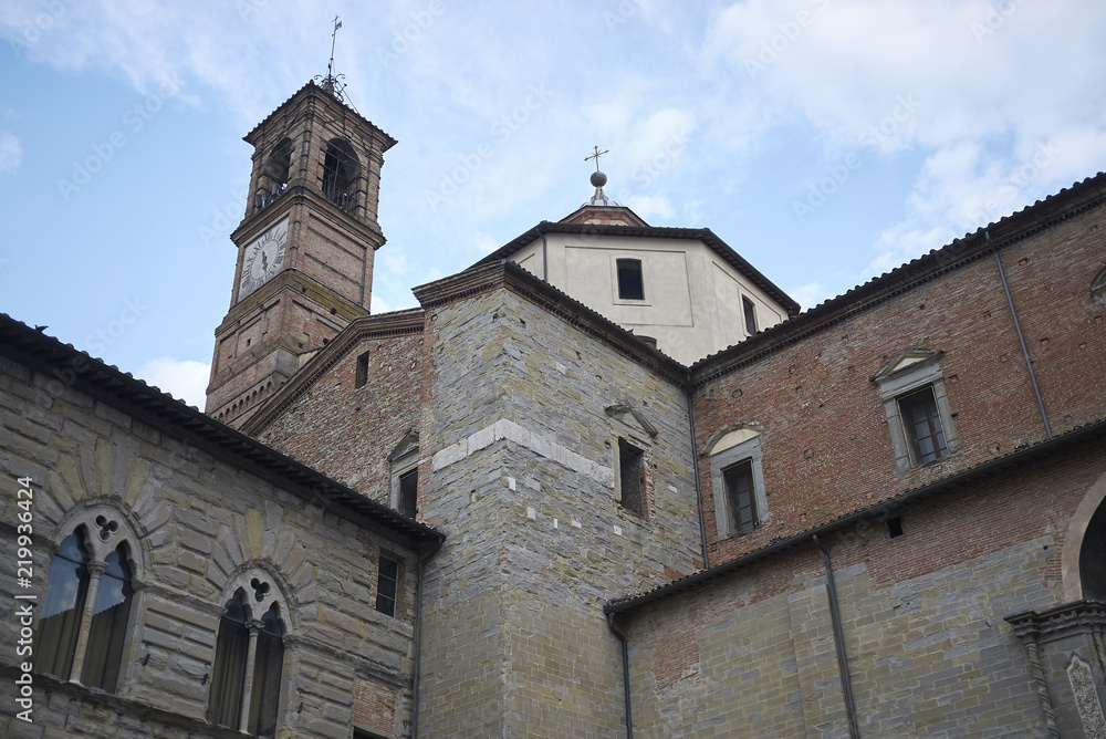 Citta di Castello, Italy - August 23, 2018 : View of Citta di Castello basilica (cattedrale dei Santi Florido e Amanzio)