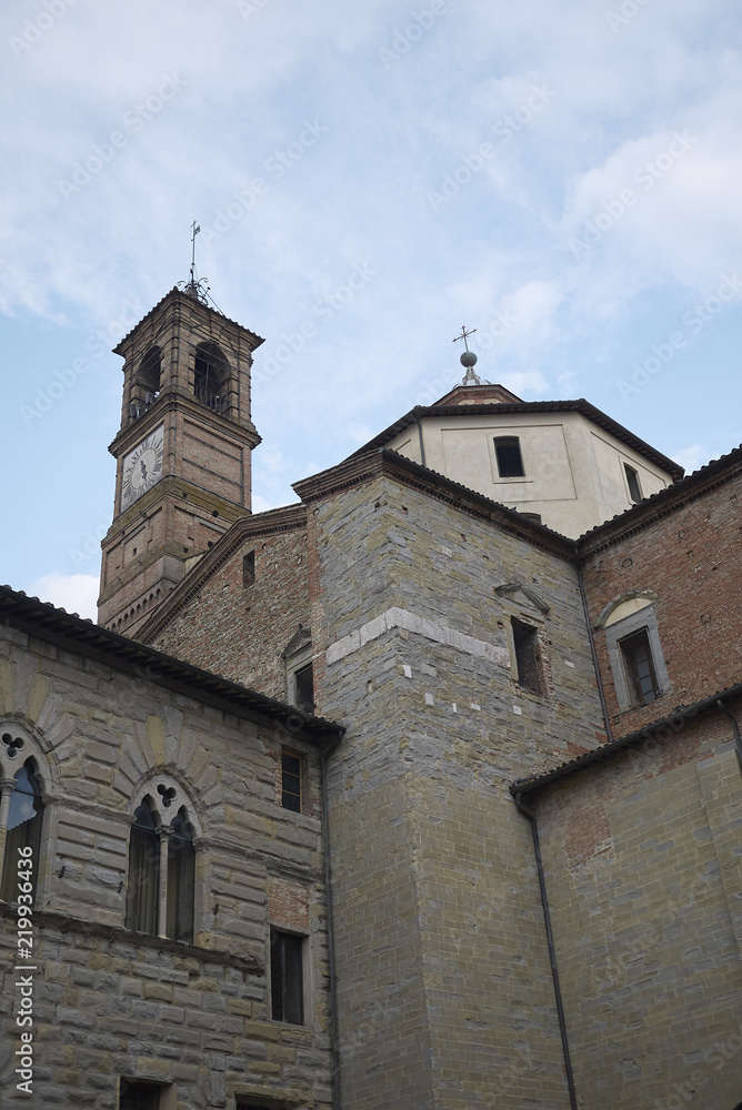 Citta di Castello, Italy - August 23, 2018 : View of Citta di Castello basilica (cattedrale dei Santi Florido e Amanzio)