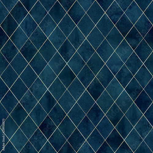 Argyle geometric watercolor...