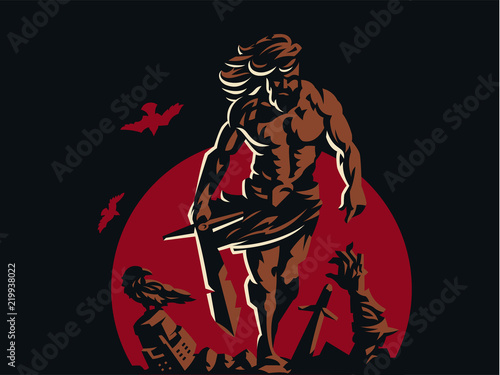 Wild warrior. Barbarian.