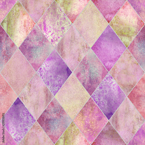 Argyle geometric watercolor...