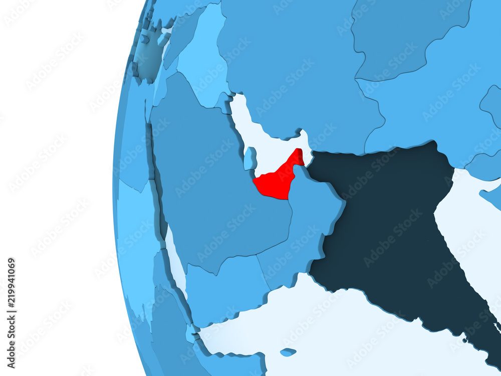 Fototapeta premium Map of United Arab Emirates