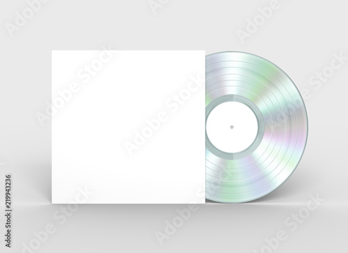 Platinum Vinyl Record And White Paper Case