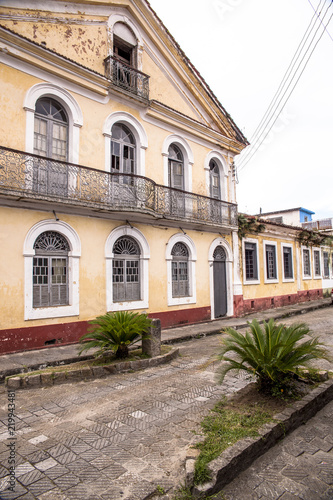 Facade of a colonial historic building in center of Iguape, south coast of Sao Paulo State © AlfRibeiro