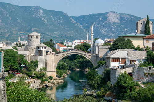 Mostar bridge view photo