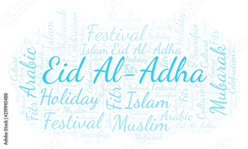 Eid Al-Adha word cloud. © sharafmaksumov