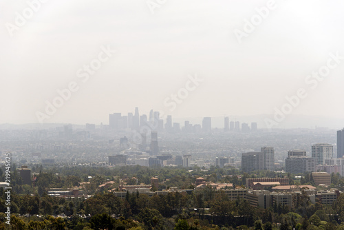 A view of Los Angeles cityscape from Getty museum in summer time