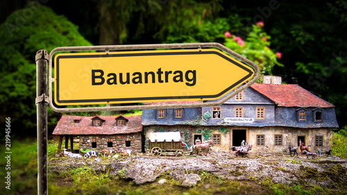 Schild 369 - Bauantrag