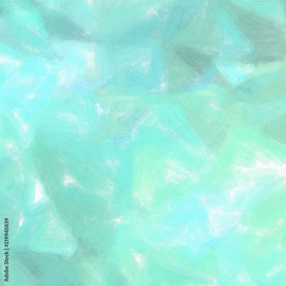 Obraz premium Green and orange Watercolor with large brush strokes in square shape background illustration.