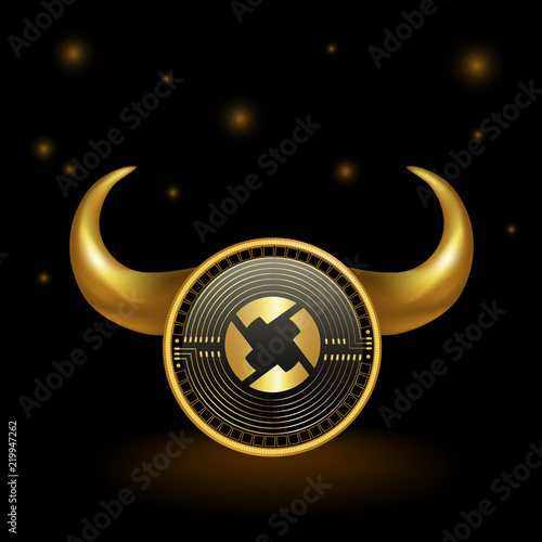 0x Cryptocurrency Coin Bull Market Background