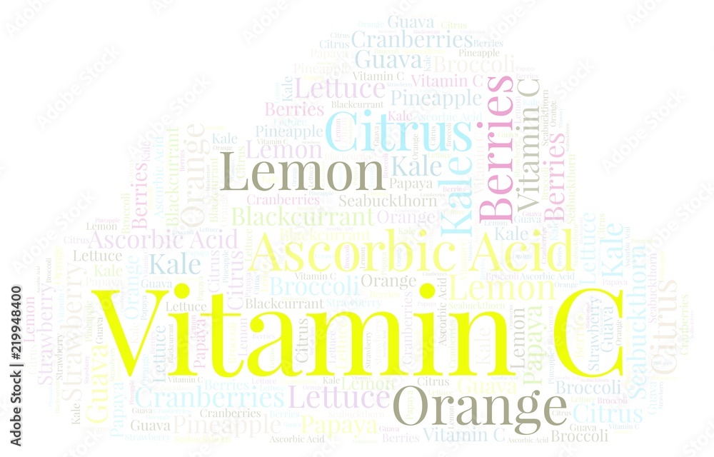 Fototapeta premium Vitamin C word cloud.