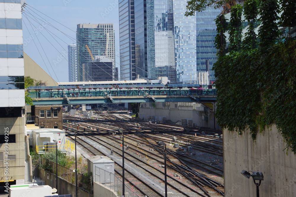 Fototapeta premium Railway tracks in Toronto, Canada