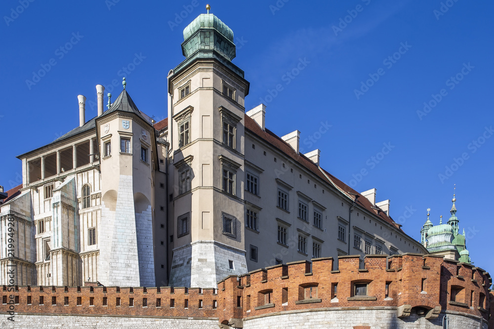 Wawel - fortified architectural complex in Cracow - Poland