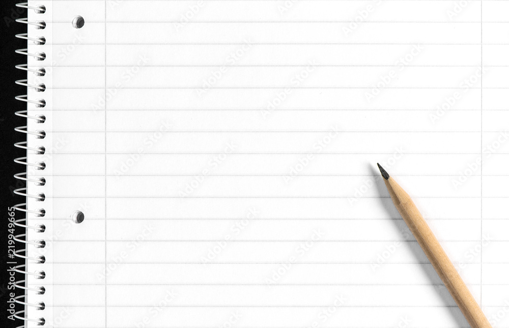 School book page White empty paper notebook School book page White empty paper notebook