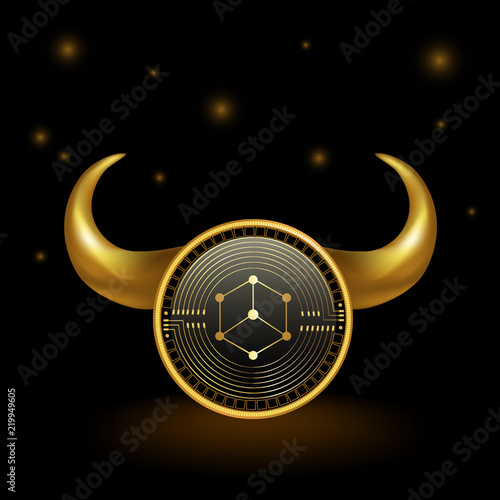 Bibox Cryptocurrency Coin Bull Market Background