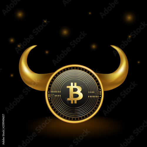 Bitcoin Cryptocurrency Coin Bull Market Background