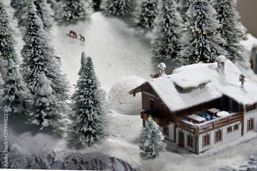 Wallpaper Mural Modelleisenbahn Winter auf der Modelleisenbahn Torontodigital.ca