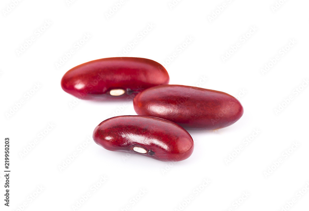 Red beans isolated on white background Red beans isolated on white background